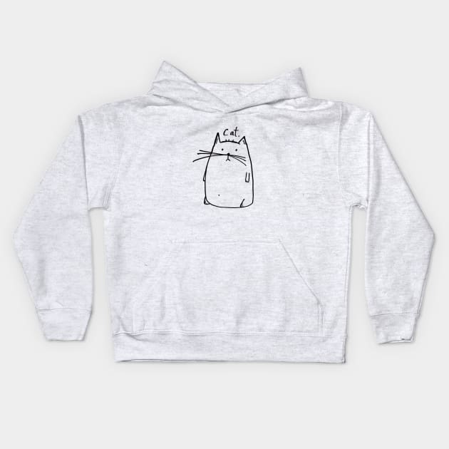 Just your basic cat Kids Hoodie by witterworks